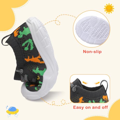 Image of LeIsfIt Toddler Shoes Boys Girls Wide Toe Box Breathable Slip-On Sneakers Kids Lightweight Barefoot Feel Shoes for Everyday Play
