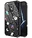 PBRO Galaxy J7 2018 Case,Cute Astronaut Case Dual Layer Heavy Duty Plastic TPU Heavy Duty Shockproof Fit for Samsung J7 Refine/J7 Star/J7 TOP/J7 V 2nd Gen 2018/J7 Aero/J7 Aura/J7 Crown Space/Black