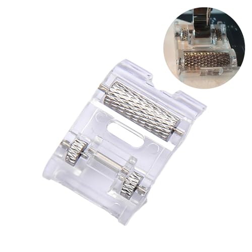 Machine à Coudre Kit Pieds-de-Biche, Pied de Biche de Rouleau de Téflon Antiadhésif Pied Presseur à Coudre Multifonctions Transparent Compatible avec...