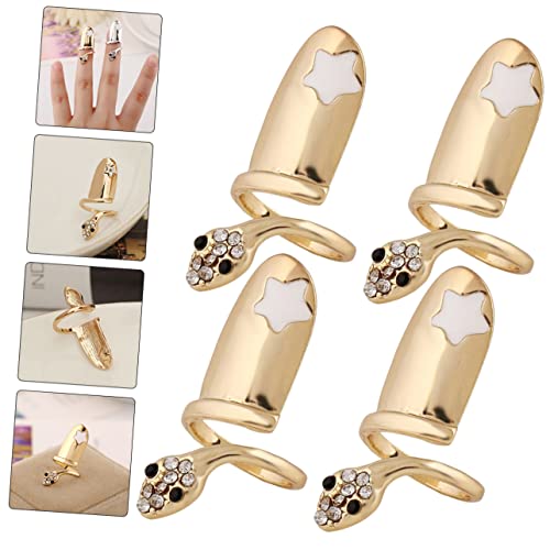 Décorations d'ongles bague de capuchon pour soirée et fête