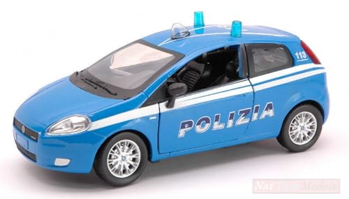 Fiat Grande Punto Polizia New Ray 1:24 : Cadeau Idéal Passionnés