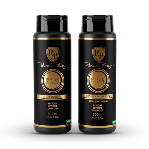 Robson Peluquero Black Toning Kit for Blonde Hair | Toning Shampoo + Hair Toner Gloss |Metallic Silver, Graphite, Steel Grey for Brassy, Bleached & Highlighted Hair| Hydrates & Restores – 2x10.1 Fl Oz