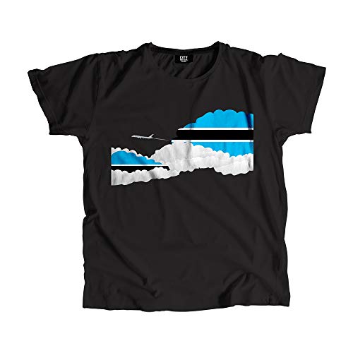 T-shirt Botswana avion nuages, un cadeau original pour pilote et voyageur