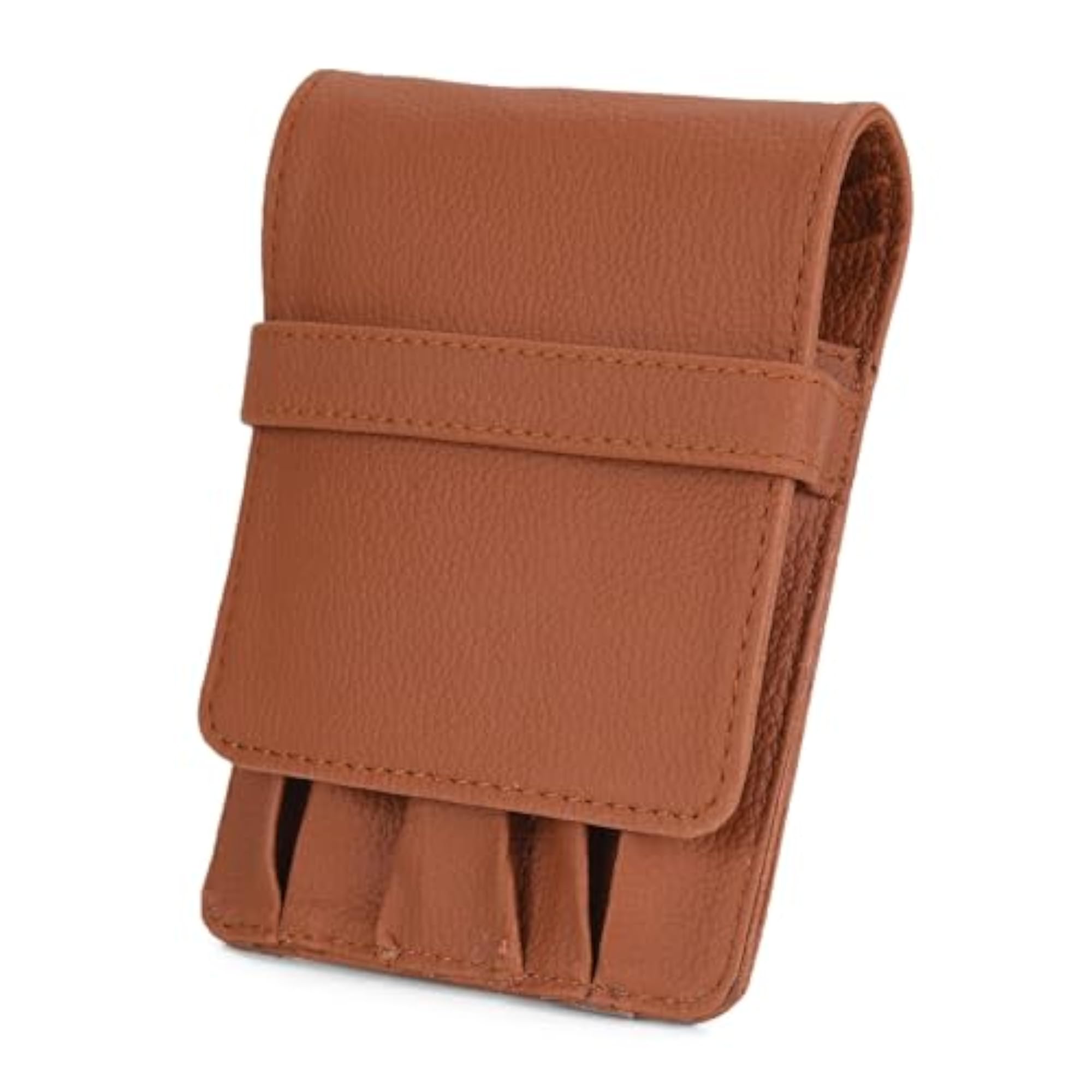 PU Leather Pen Holder for 5 Pens, Colour KP-Tan