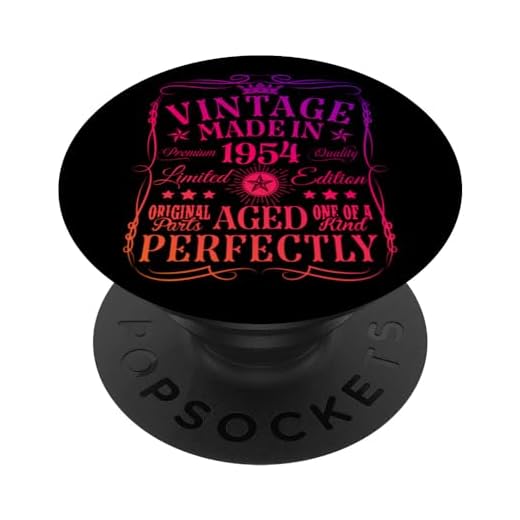 Decoraciones vintage de 70 cumpleaños vintage de 1954 70 cumpleaños PopSockets PopGrip Intercambiable