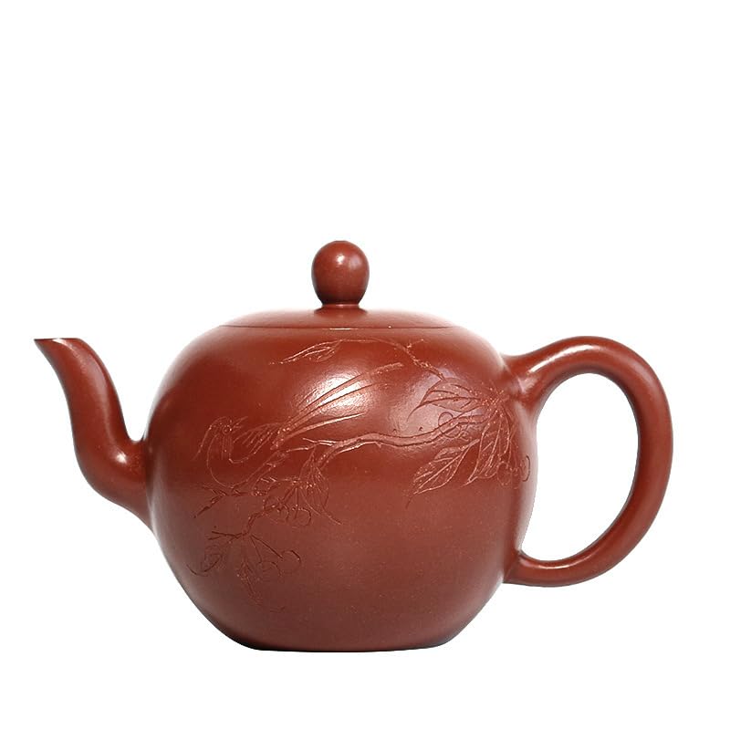 Théière en Argile Violette 280 ML, fabriquée à la Main avec Filtre, en Terre Crue. Coffret à thé Zisha. Infuseur à thé en Vrac.