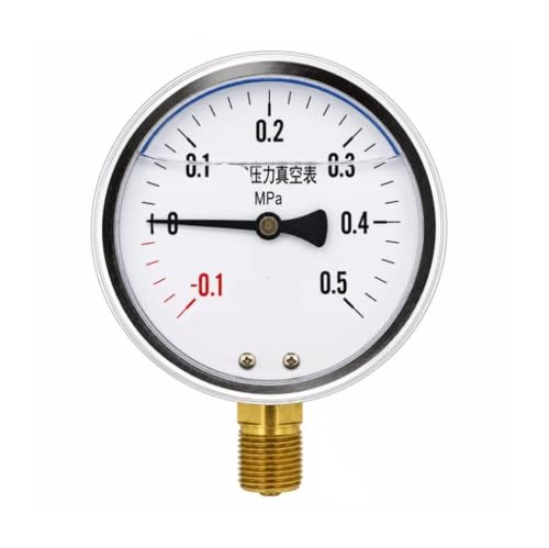 Manómetro hidráulico y de aire YN-100 con esfera de 100mm para vacío -0.1-0MPa