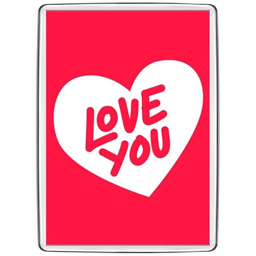 Pixly® Calamita da frigorifero con scritta "Love You", misura grande, per San Valentino, regalo per fidanzato, fidanzata, lui e lei
