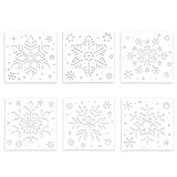 Application large: les pochoirs de Noël peuvent être largement dessinés sur n'importe quelle surface, tels que des albums, du bois, des fenêtres, du scrapbooking, du verre, des murs, des sols, des tissus ou des sacs-cadeaux. Convient pour diverses occasions telles que la fête de Noël, la fête d'hiver, la fête d'anniversaire, etc.