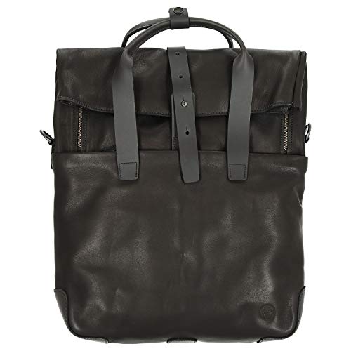 Sac à dos noir Harold's Mount Ivy XL en cuir haut de gamme avec finitions soignées