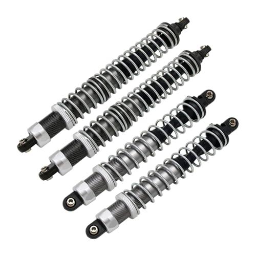 FLMLF Front And Rear Shock 6mm Kit For 1/5 HPI BAJA ROVAN KM 5B Rc Car Parts (Silver)