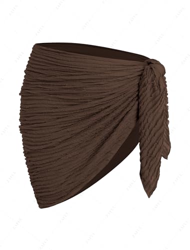 Image of ZAFUL Boho Beach Cover Ups for Women Sarong Coverups Sheer Bikini Chiffon Wraps Skirts for Swimwear
