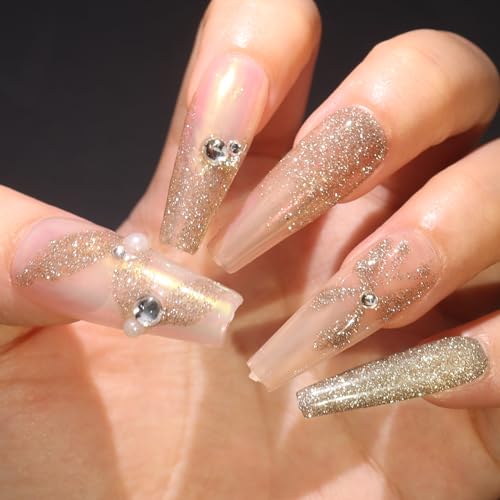 Esmalte de uñas glitter reflectante Allstarry Champagne 15ml miniatura 3