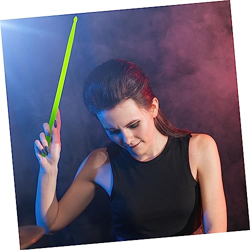 2 Baquetas luminosas verde fluorescente para batería miniatura 3