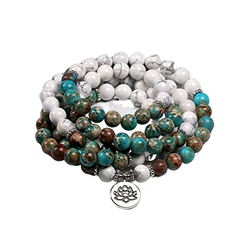 Bracelet pierre naturelle 108 perles 8 mm pour accompagner vos séances de yoga au quotidien
