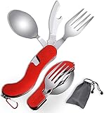campingutensilien kaufen 【EINFACH ZU TRAGEN】 Dieses Essgeschirrset ist faltbar und leicht, sodass Sie es in Ihre Tasche stecken können, um schnell auf Camping, Angeln, Scouting, Picknicks usw. zugreifen zu können.