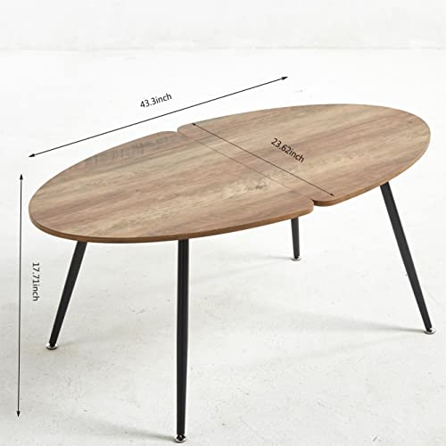 Modern Coffee Table ，Modern Furniture Decor，For Living Room Reception，Easy Assembly，Unique Coffee Table (Matte Black) #TOP2