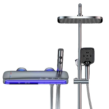 02_Thermostatic Shower System with Atmosphere Blue Led Light