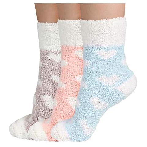 Toosell Women Colorful Soft Winter Socks Cozy Fuzzy Casual Home Sleep 3 Pairs Cover