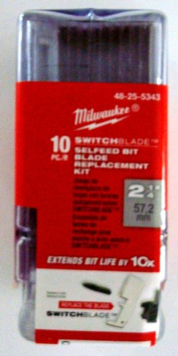 Milwaukee 2-1/4" Switchblade Selfeed Bit 10 Blade Replacement Kit