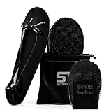 Silky Toes Foldable Flats for Women Purse Ballet Shoes Ballerina Slippers Black