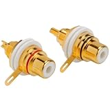 Parts Express Chassis Mount RCA Jack Pair