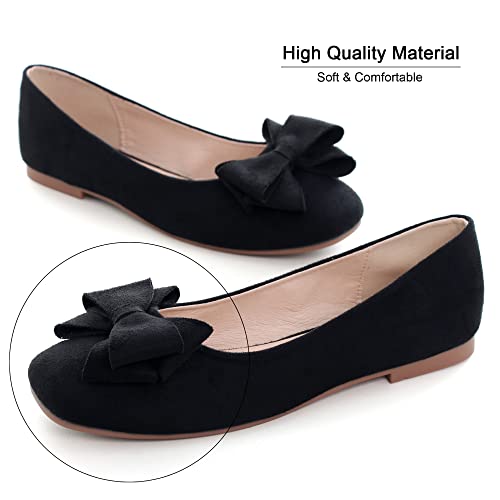 Image of Dear Time Women's Flats Shoes Bowknot Dressy Ballets Loafers Wedding Business Casual Walking Shoes