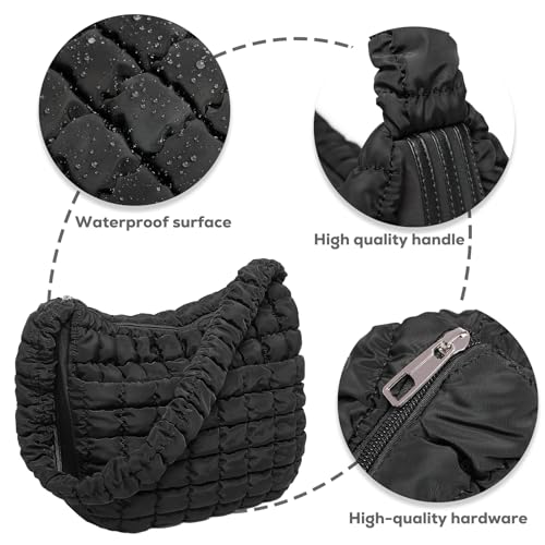 Image of VH&GRED Puffer Quilted Carryall Bag Large Padding Tote Lightweight Crossbody Purse Casual Hobo Handbag for Women
