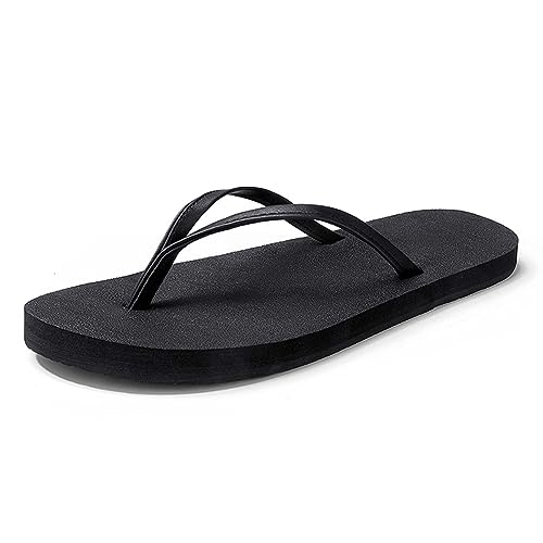 HYDLONGR Men's Women's Lightweight Summer Rubber Flip-Flops Beach Toe-Post Thong Sandals