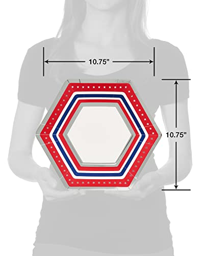 Papyrus Dinner Plates, Red, White And Blue (8-Count) #TOP2