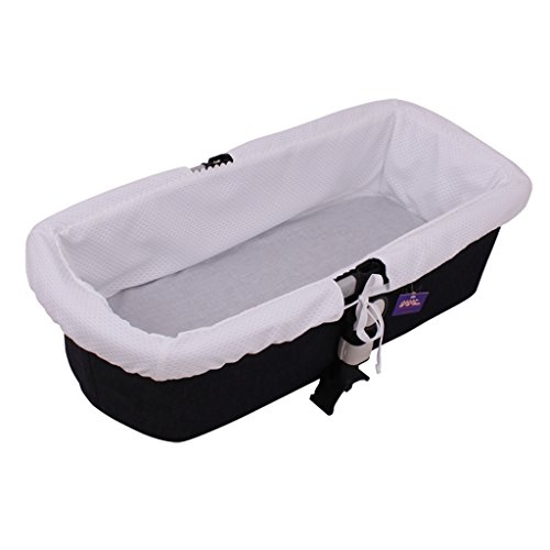 Tititnins® - Funda Capazo Goma Bugaboo Camaleon 2 y 3 PIQUE OLA.Blanco - Acolchado Transpirable- (100% Algodón)