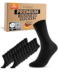 10 Paar Socken Herren Damen 39-42 Schwarz Baumwolle Business Socken Atmungsaktive Herrensocken Damensocken (Schwarz 39-42)
