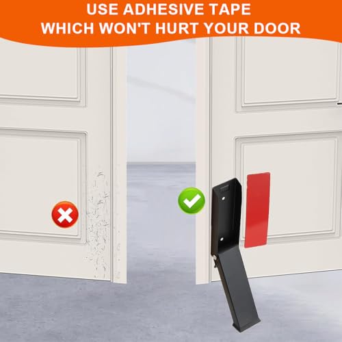 Image of HASTHIP Door Stopper for Home Rubber, Spring Loaded Heavy Duty Holder | Door Stopper For Main Door Step On /Off Doors Holder Anti-Collision Safety Top Doors Stoppers Door Stoppers For Home, Office