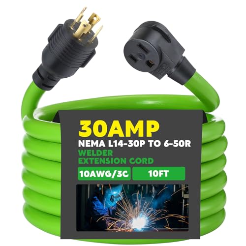 Kanayu 10ft Welder Extension Cord NEMA L14-30P to 6-50R