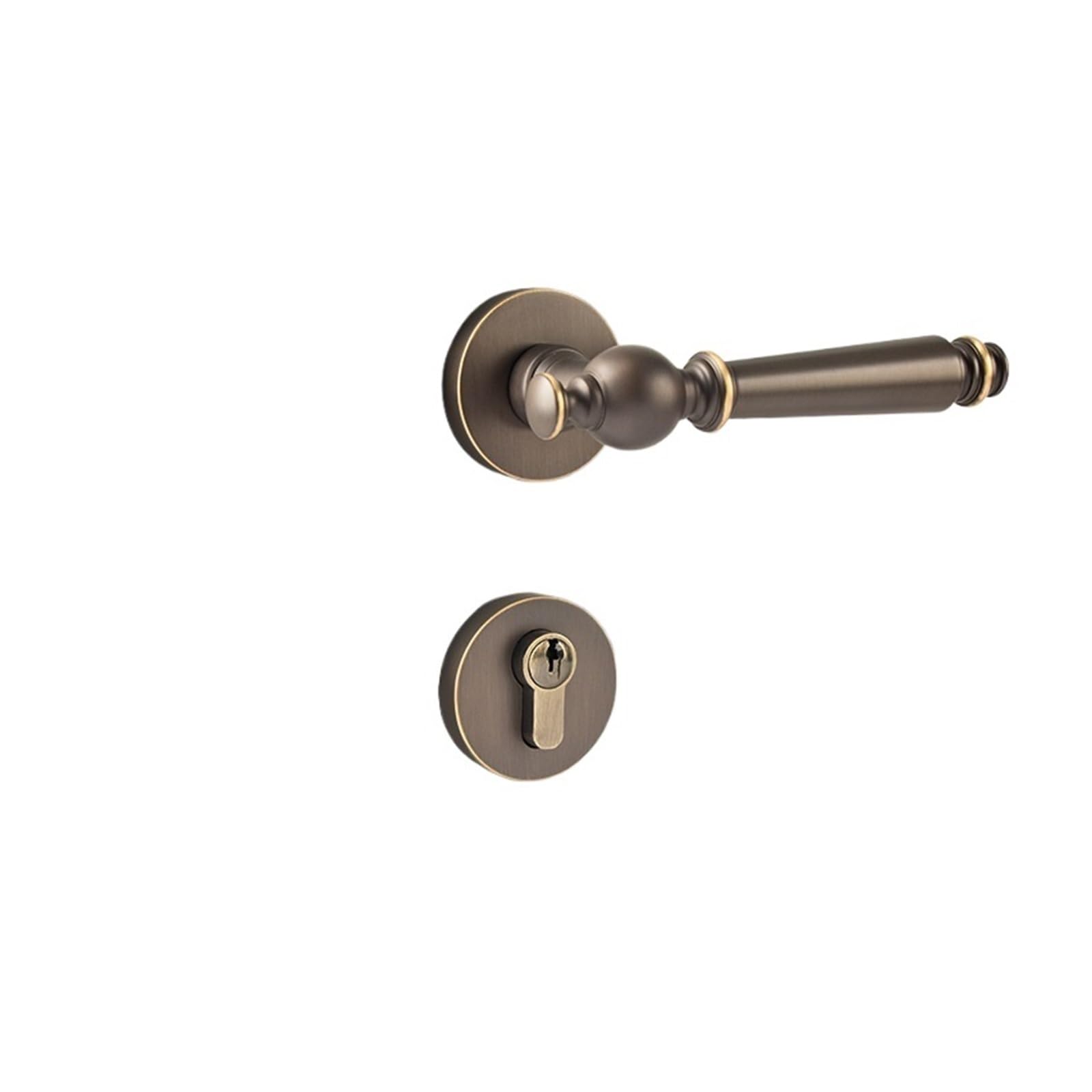 Aepqbgqj One Color Pure Copper Door Lock Vintage Magnetic Silent Style Indoor Bedroom