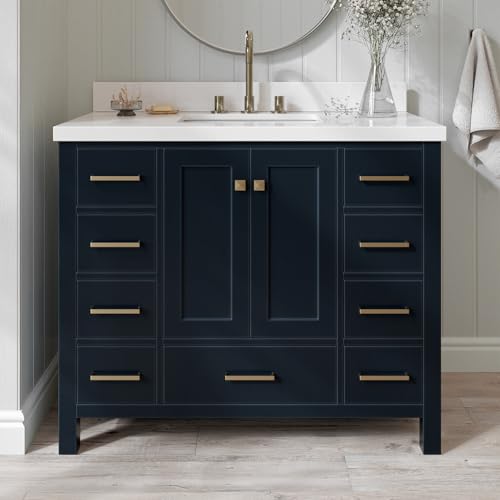 ARIEL Cambridge 42-inch Bathroom Vanity with Sink,Solid Wood, 1.5-inch Pure