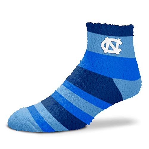 for Bare Feet NCAA Rainbow Fuzzy Sleep Soft Socks-1 Size Fits Most-North Carolina-OSFM