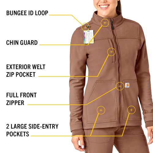 Carhartt Women’s Rugged Flex Modern Fit Fleece Jacket — Nutmeg, X-Large #TOP2