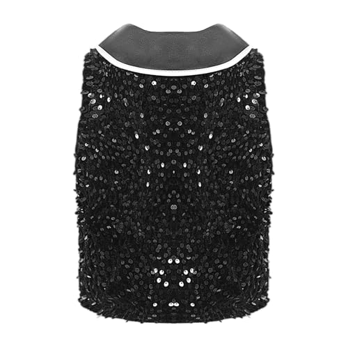 Boys Girls Jazz Hip-hop Street Dance Vest Sequins Waistcoat Stage Performance Outerwear3