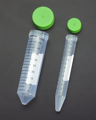 Celltreat TUBE & CAP, 15mL Centrifuge Tube & Cap - Bags, Non-sterile (Caps and Tubes Packed Separately) - CT