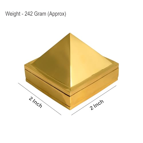 Image of Vastu Brass 3 Layer Pyramid | Pure Brass Vastu Remedy | 2-Inch | Pyramid for Positive Energy, Health & Wealth | Vastu Dosh Remedies for Home & Office | Pack of 1