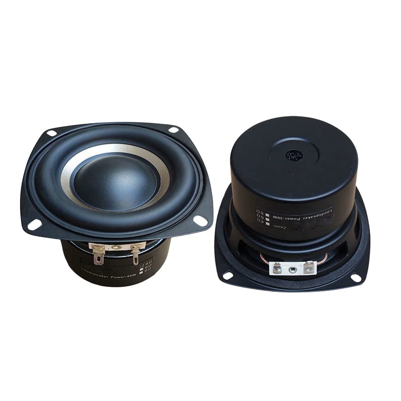 Subwoofer Altoparlante 100W 4 Pollici Subwoofer Altoparlante 4Ohm 8Ohm 4 Strati Bobina Mobile Altoparlante Bassi for Car Audio Home Theater Fai Da Te(4Ohm Square)