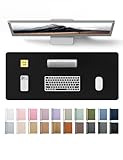 YSAGi Leather Desk Mat, Large Mouse Mat, Non-Slip Desk Pad, Waterproof Leather Table Protector Writing Pad for Office and Home (60 x 35 cm, Black)