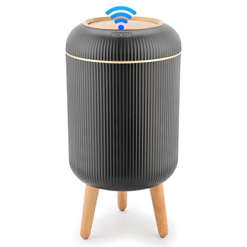 Caneca de basura con sensor de movimiento y tapa 10l negra