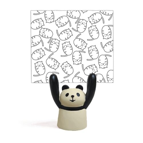 Porte-mémo chat style panda sur table de nuit | Décoration de chambre d'enfant