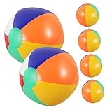 Alasum 6 Piezas Piscina Playa Juguetes niño Toys Juguetes para Piscina inflador balones Juguetes de Piscina Beach Toys Waterpolo niño Agua Pelota Inflable Pelota de Playa Colorful