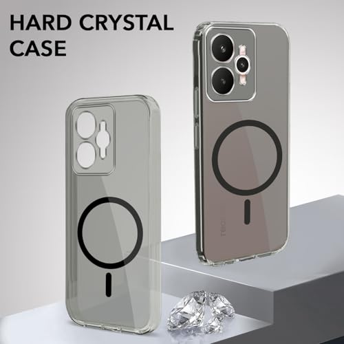 Image of Jkobi Lifetime Anti-Yellow MagSafe Compatible Clear Back Cover Case for Realme 15 (Sleek Hard Crystal | Shockproof and Camera Protection)