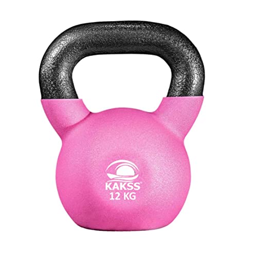 Image of Kakss Half Coating Neoprene Kettlebell (Pink, 12 KG)