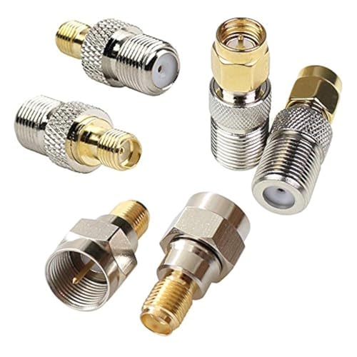 exgoofit F Type to SMA Male Female Coax Connector Coaxial Adapter 2 Sets 6 Pcs by exgoofit - Used condition - US$6.68