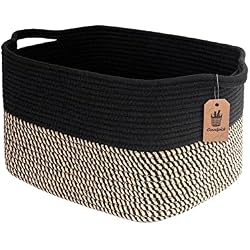 Goodpick Cube Storage Bins - Towel, Book, Cloth, Shoes, Closet Shelf Woven Baskets for Office, Baby Laundry, Toys, 13''x10''x9''